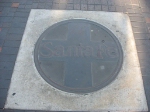 Medallion on the station platform